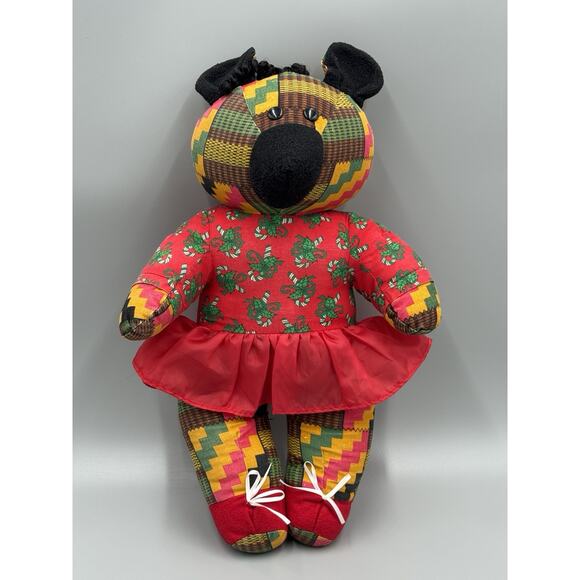 1994 Christmas Candy Cane Avon Golden Ribbon Play Things Plush 16” READ DETAILS - Picture 1 of 7